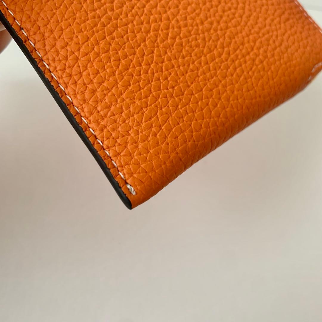 【BONAVENTURA】カードケース　ケース　オレンジ　レザー　新品