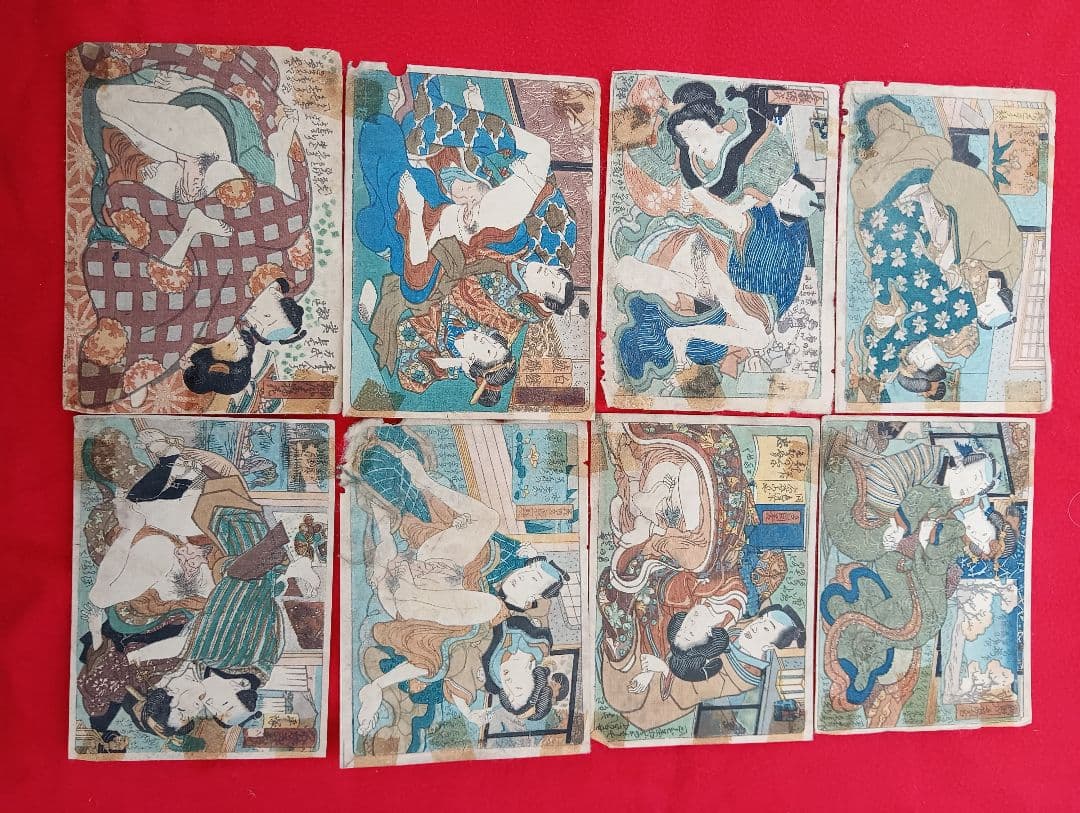 江戸時代の春画 37枚 版画 作者不明 木版画 浮世絵 風俗資料 春画は