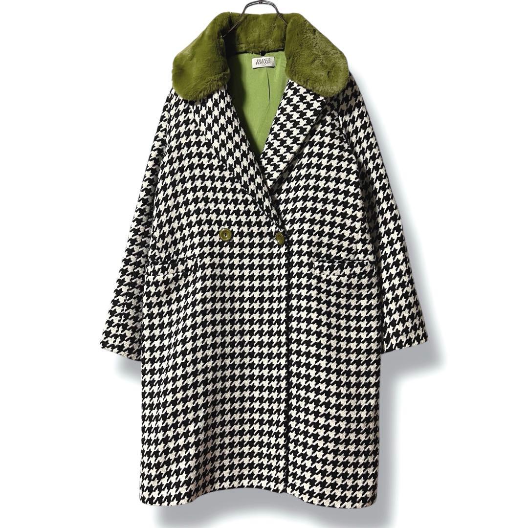 美品❤️イタリア製❤️FRANCO FERRARO チェスターコート ファー 千鳥柄 楽天市場】チェスターコート レディース 千鳥柄ダブルジャケット