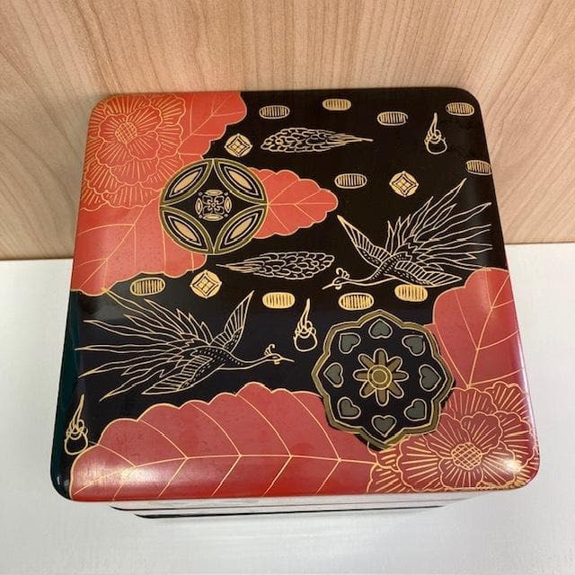 【美品】名店白木屋◇漆器◇重箱三段重◇天然木◇錦絵