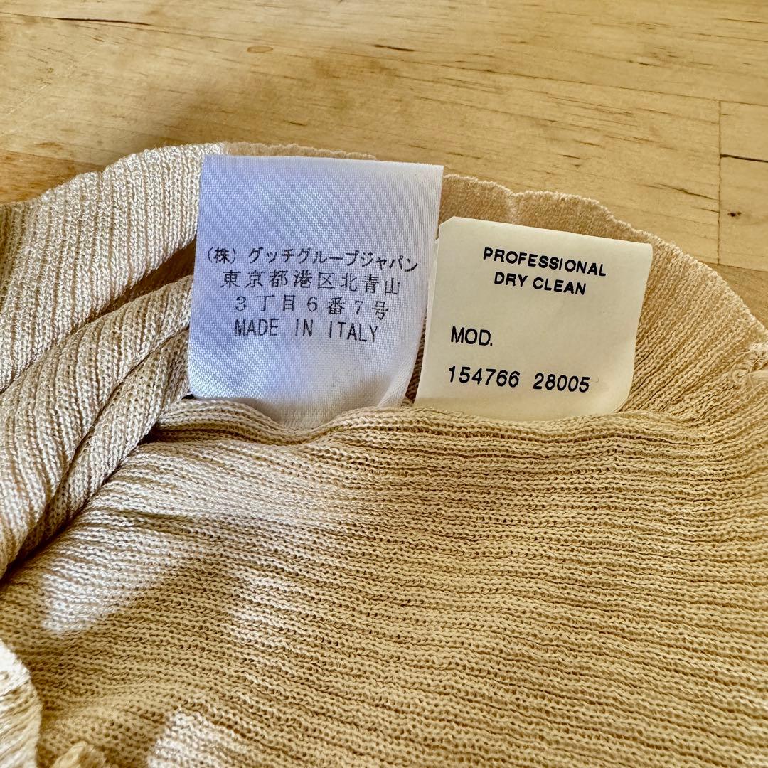 【新品未着用】GUCCI トムフォード期◆ヴィンテージベージュ絹タンクトップ S