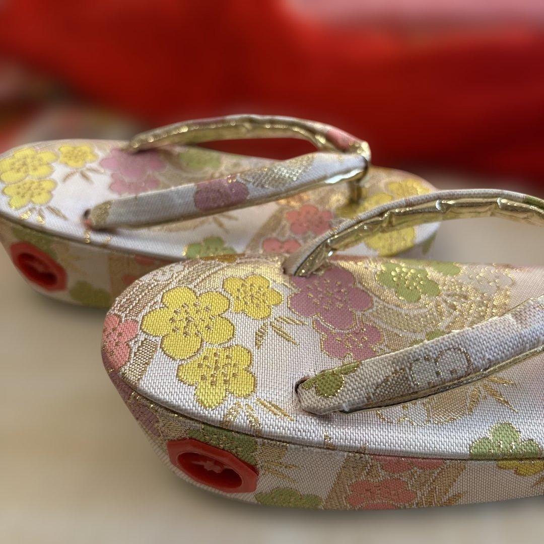 七五三　正絹　三歳着物十点セットおまけ付き