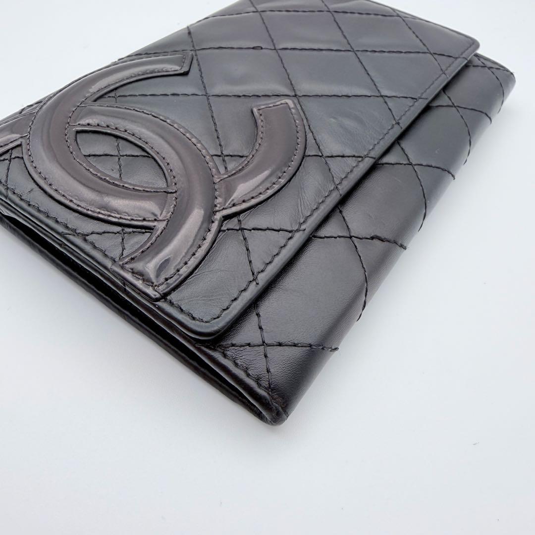 CHANEL シャネル 財布 カンボンライン 二つ折り 美品