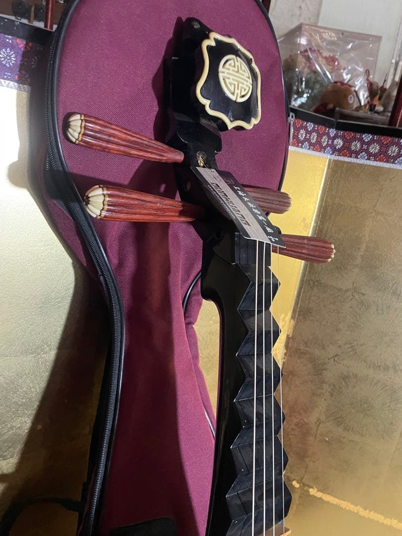 未使用保管品　中国琵琶　敦煌びわ　楽器　宮廷楽器 撥弦楽器