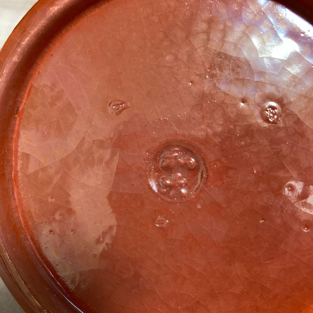 未使用 京焼 灰入れ 川崎和楽 作家物 楽焼 茶道具 香道具 聞香炉 手