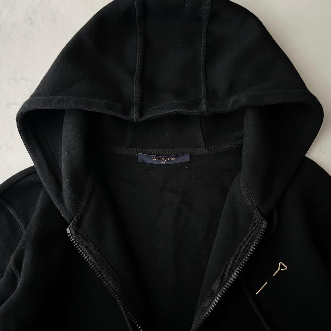 ルイヴィトン ダブルフェイス フルジップパーカー ブラック 黒 S 2021年製