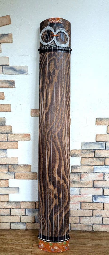 琴　和楽器　弦楽器 13弦　すだれ彫り　美木目