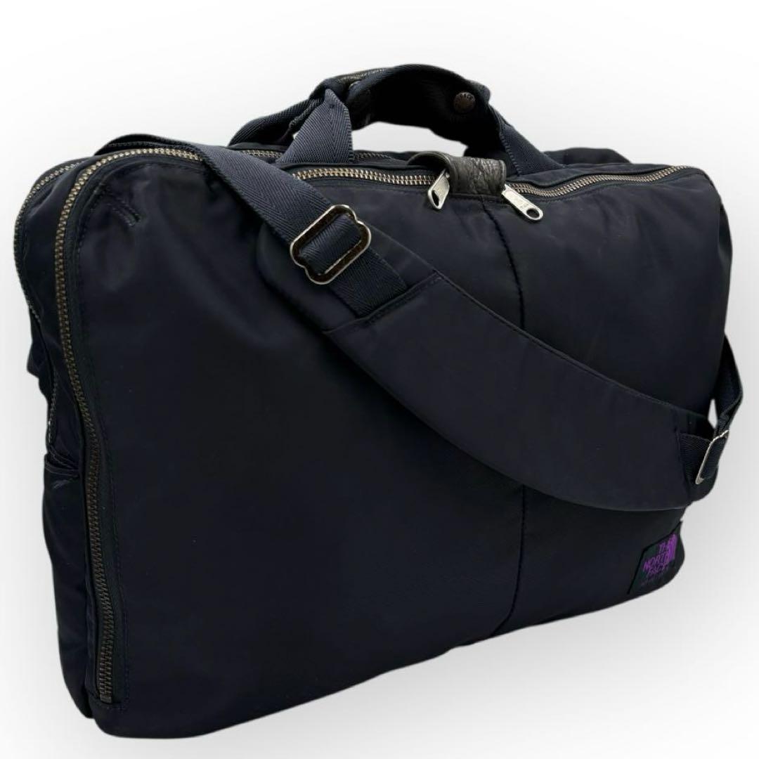 【美品】ザノースフェイスパープルレーベル 3Way Bag