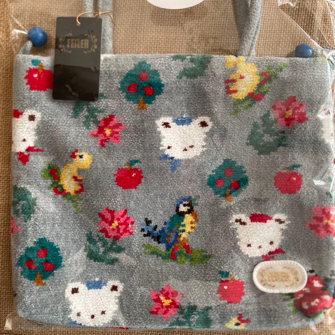 フェイラーファミリアコラボハイジアップルフォレスト手付き巾着バッグ