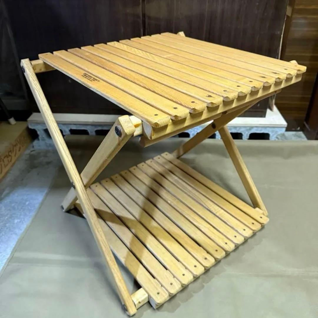 キャンプマニアプロダクツ 廃盤 トラッシュスタンドテーブル