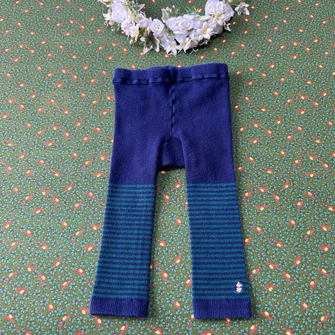 ファミリア セット チェック くま カーディガン ベスト ロンTレギンス