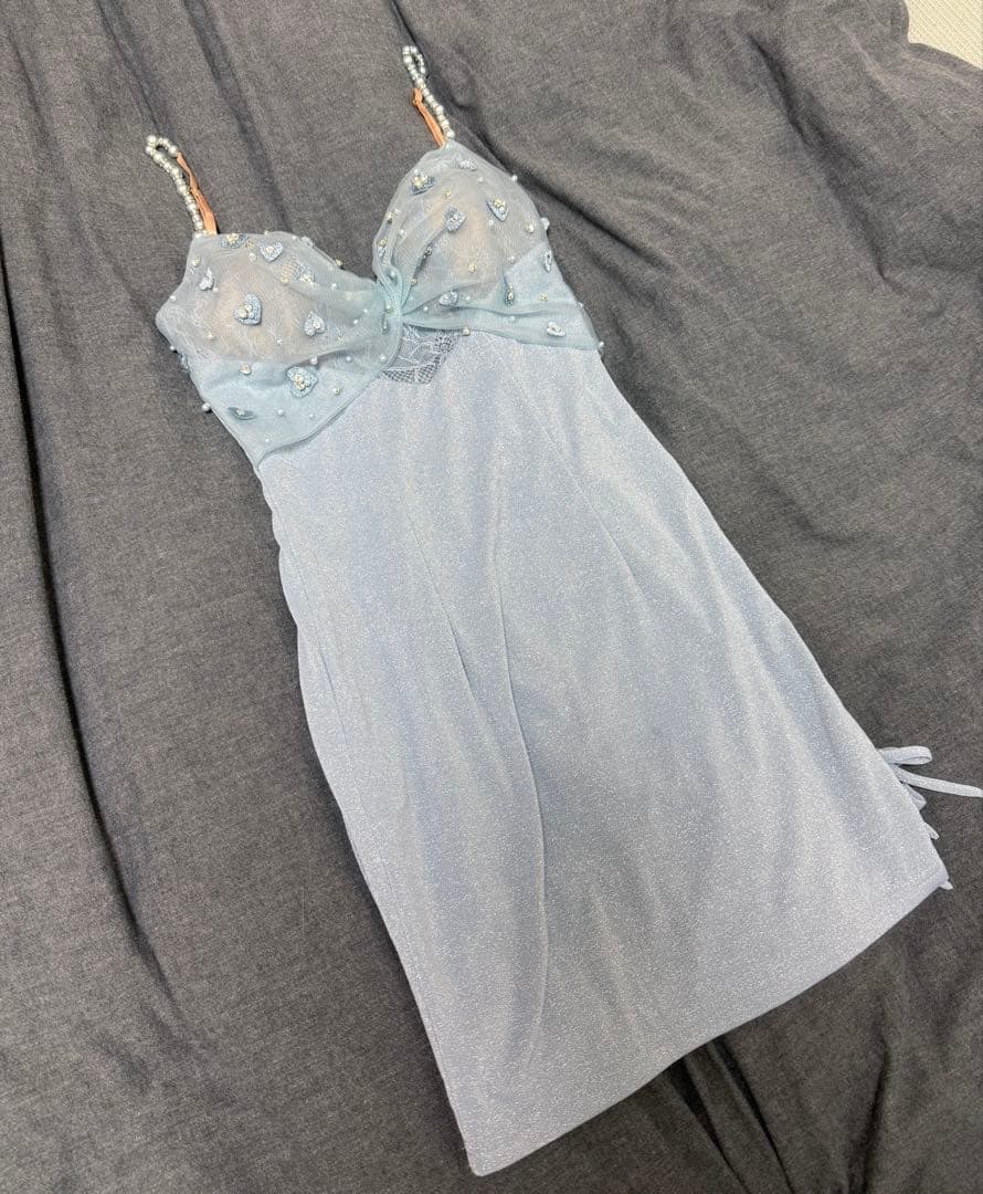 は*様 エンジェルアール　キャバ　ドレス　ブルー　キャミ　タイト　ミニ