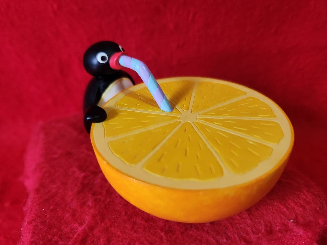 ピングー　オレンジ　ポリレジン　フィギュア　pingu