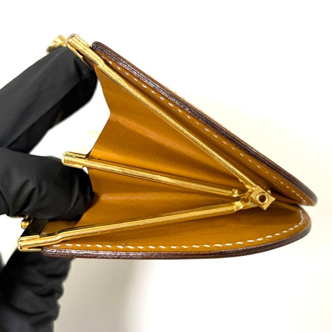 GUCCI グッチ GG柄 がま口 ケース 小銭入れ ベージュ ブラウン