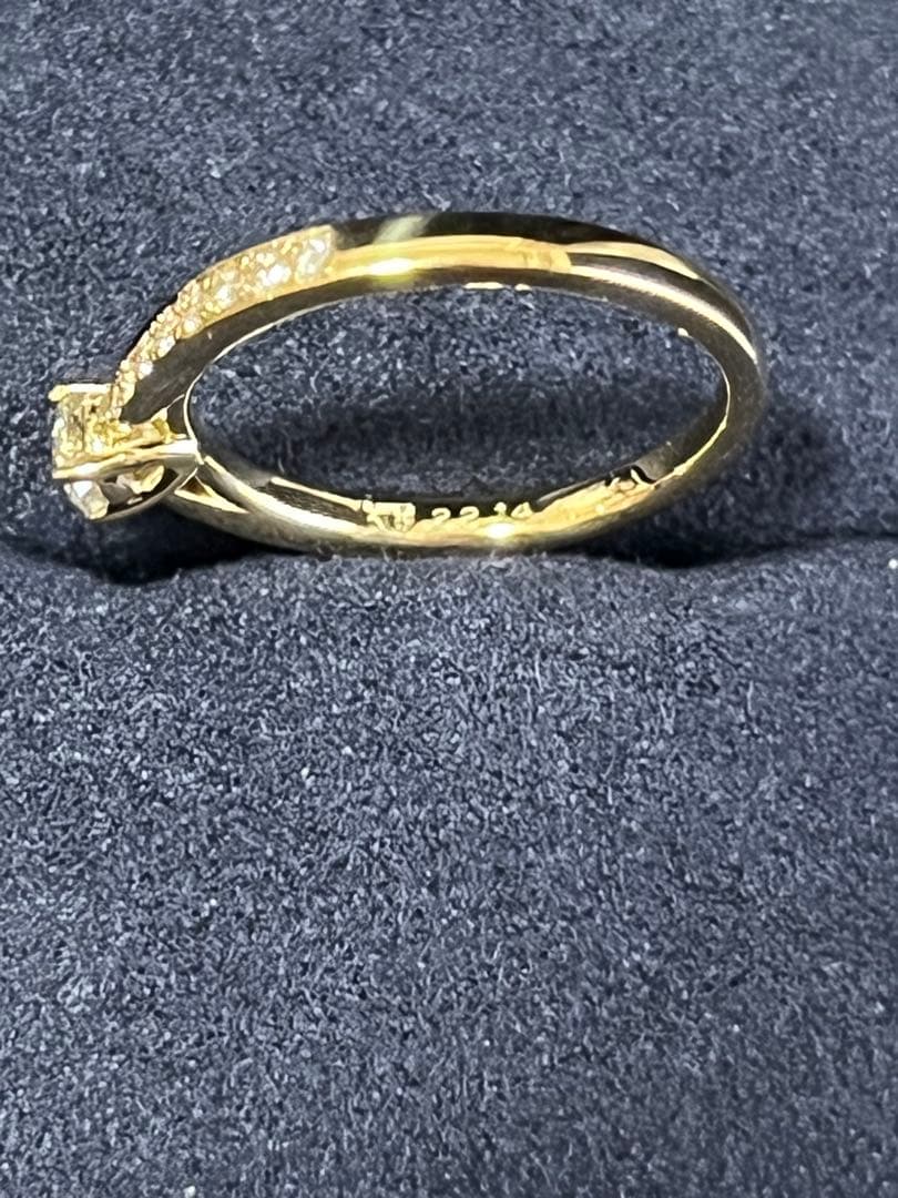 ラザールダイヤモンド 婚約指輪 K18YG 0.22ct Hカラー VS2