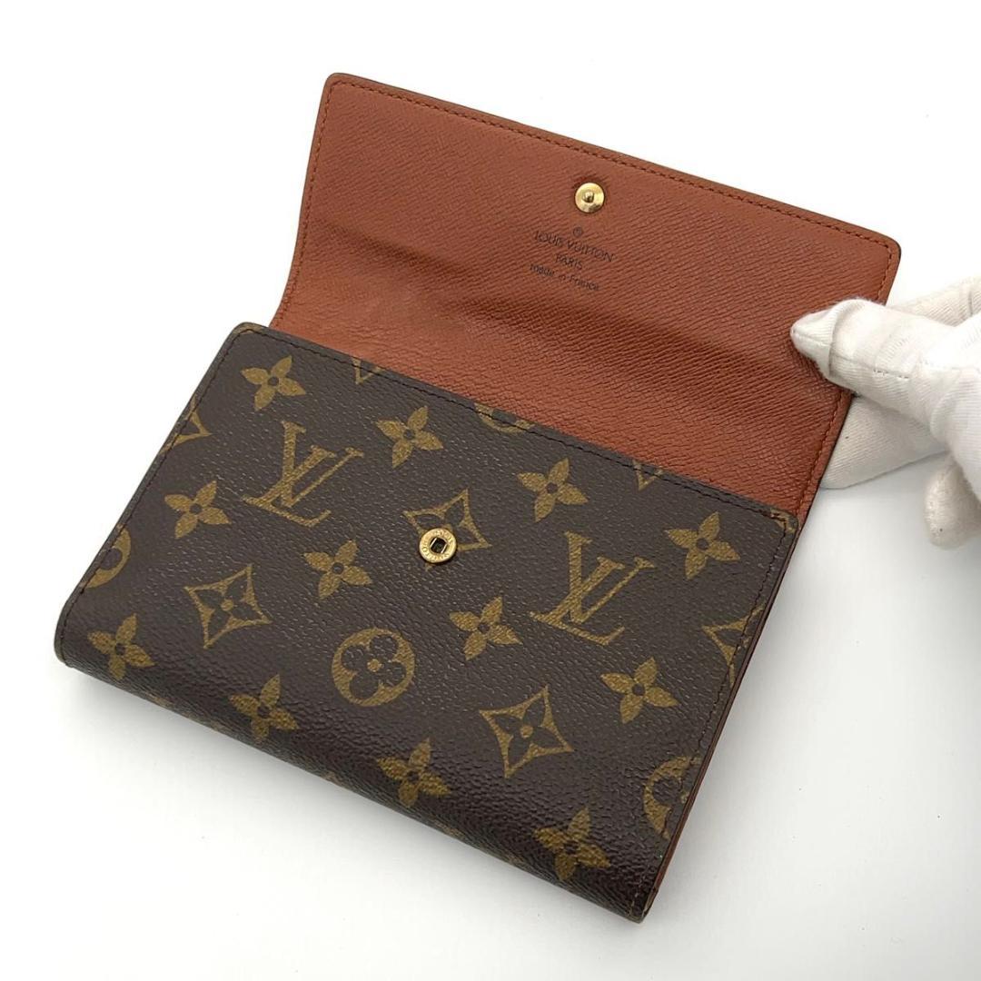 ルイヴィトン ポルトトレゾール エテュイパピエ モノグラム 三つ折り財布