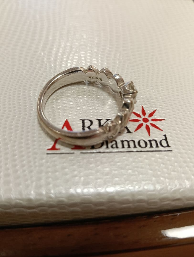 K18WGダイヤモンドリング 7.3g 　18号