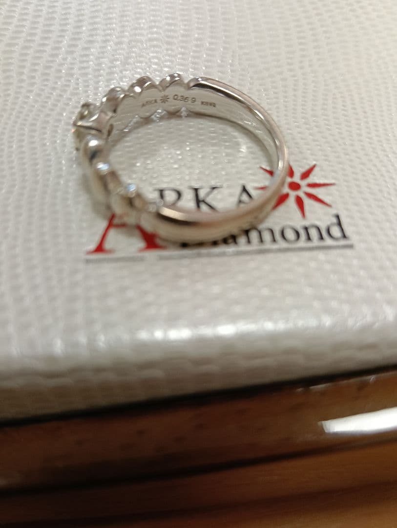 K18WGダイヤモンドリング 7.3g 　18号