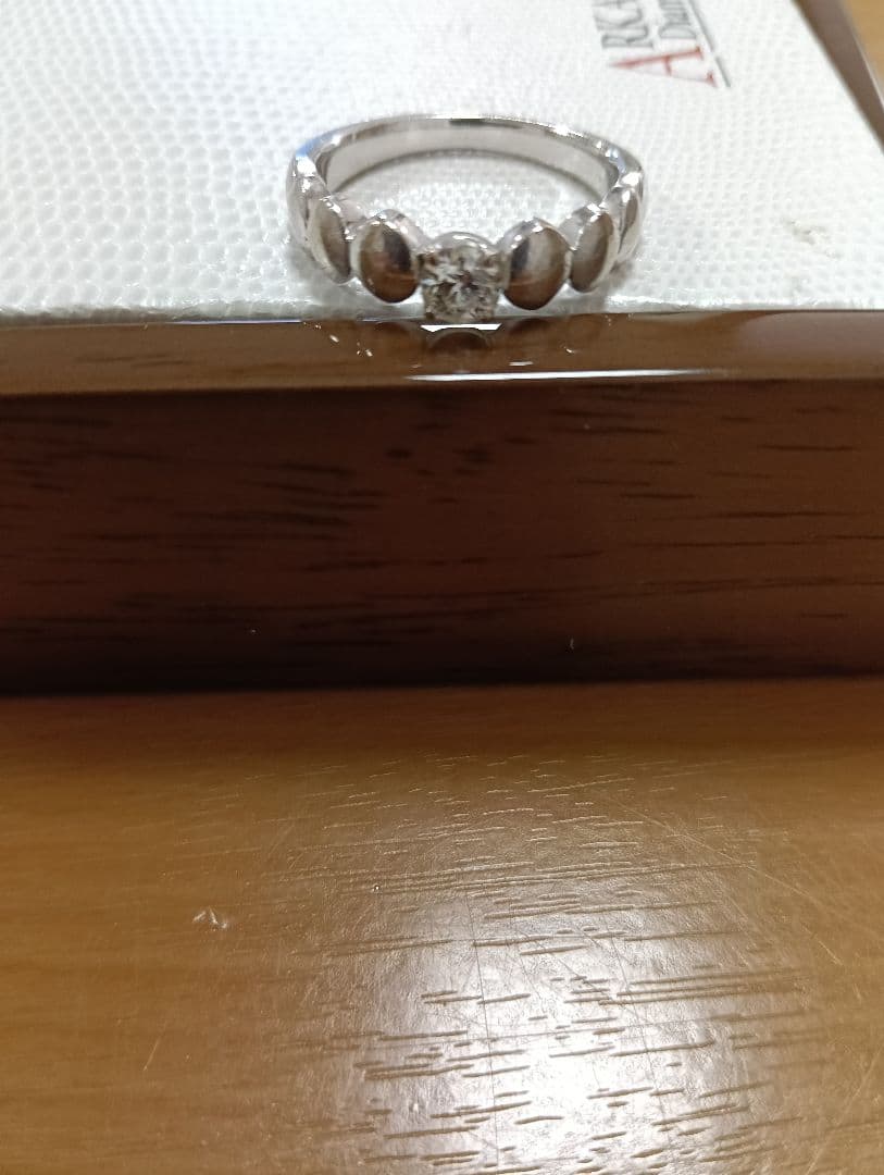 K18WGダイヤモンドリング 7.3g 　18号