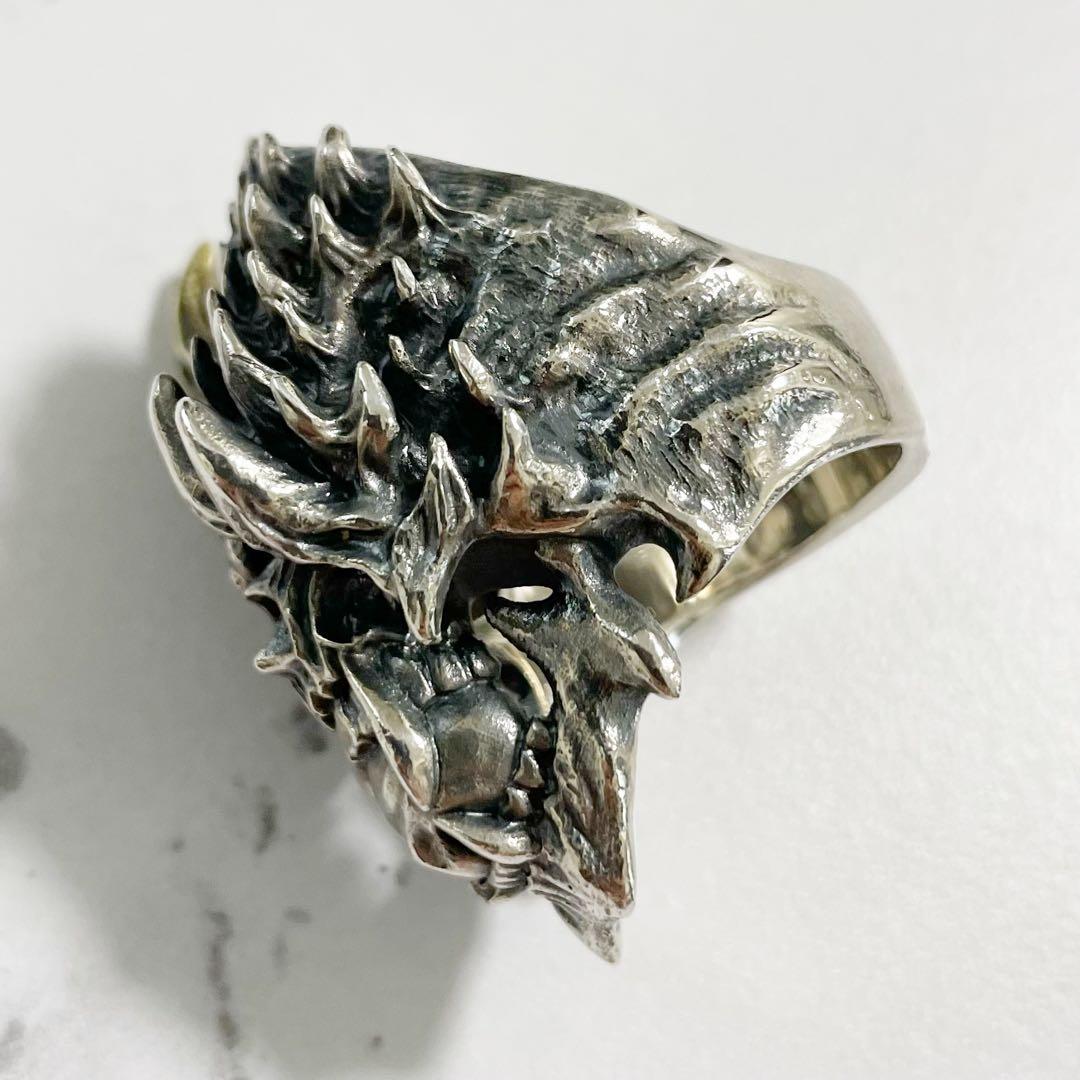 希少　ストレンジフリークデザインス　スカル　リング　シルバー　ホーン　角