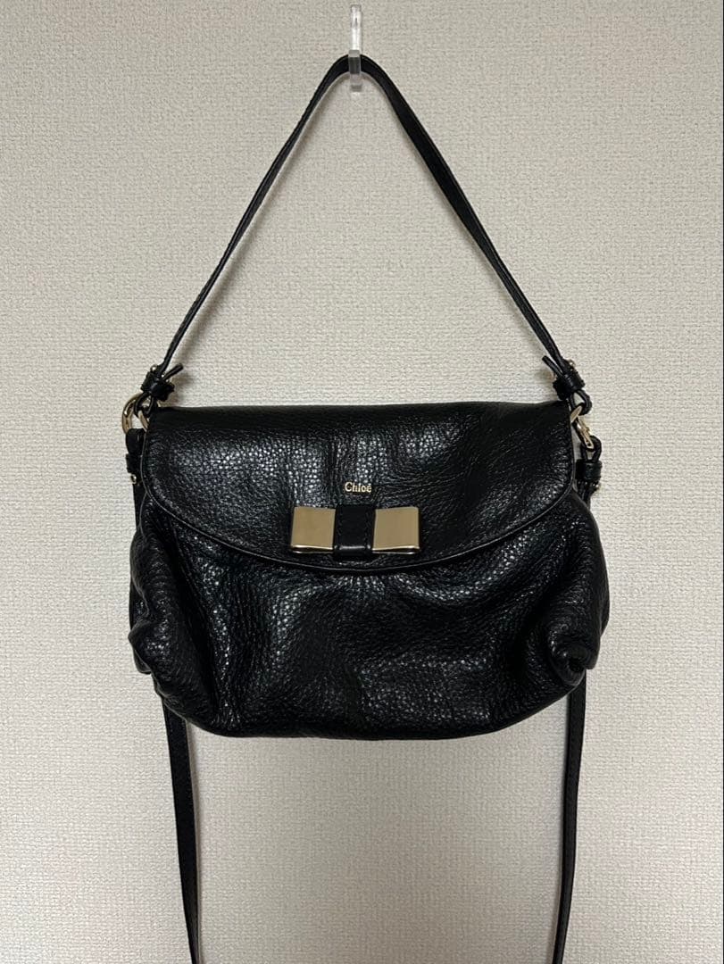 Chlo/クロエ/Lily/リリィ/ミニ ショルダーバッグ/レザー/黒