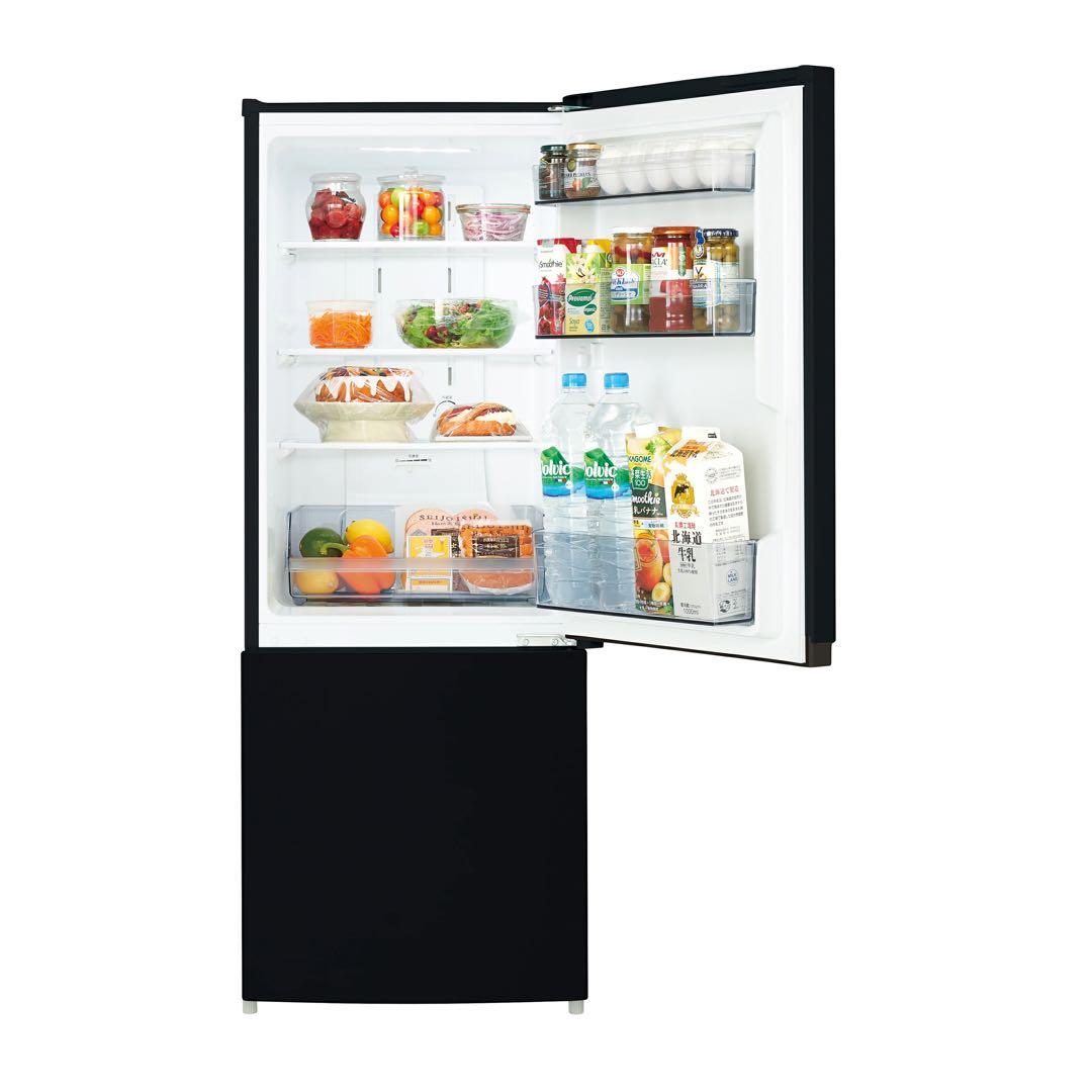 東芝 GR-V15BS(K) 2ドア冷蔵庫 (153L右開) セミマットブラック