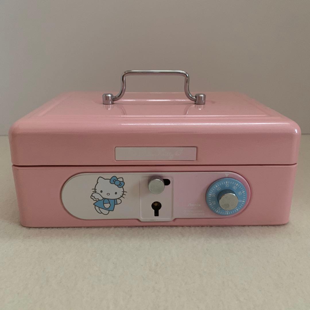 サンリオ♡エンジェルキティ 手提げ金庫 ダイヤル式 鍵付 ハローキティ