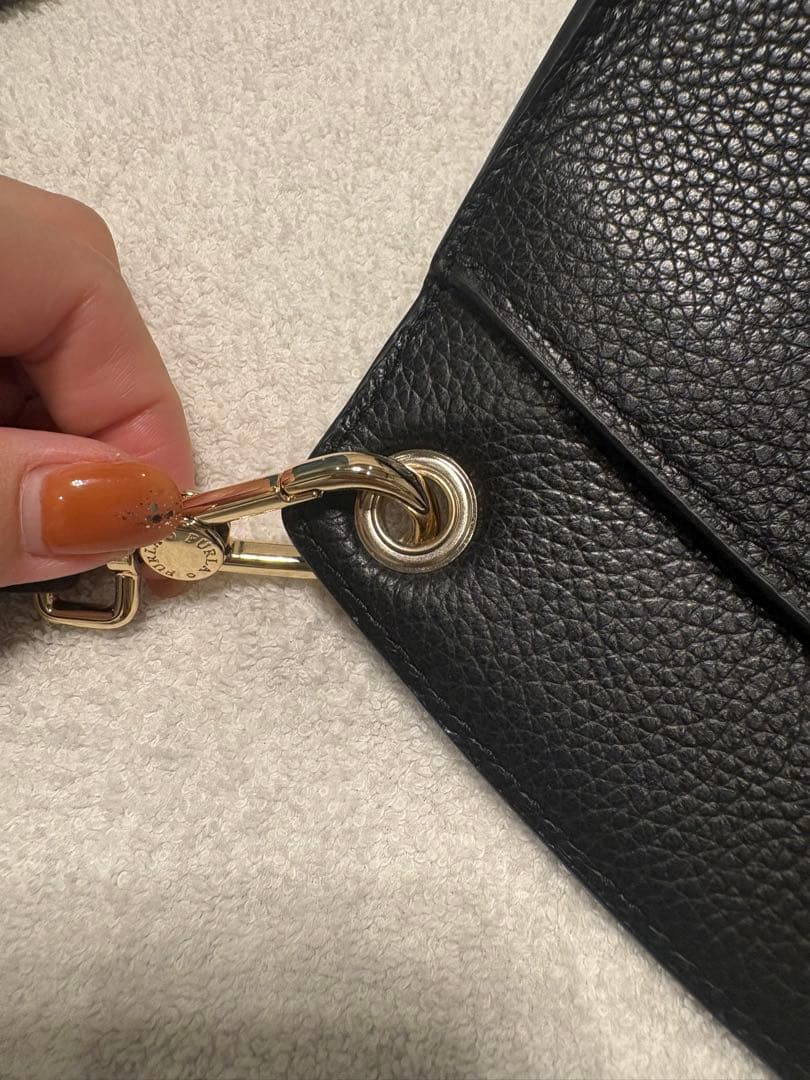 あ*き様 美品　FURLA ブラック ショルダーバッグ