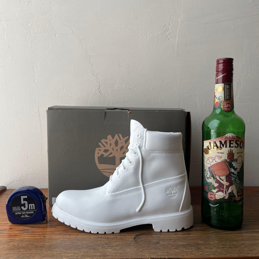 ティンバーランド オリジナル イエローブーツ オブジェ 花瓶 陶器 白