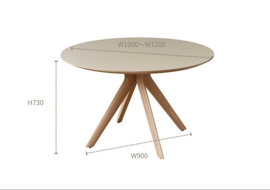 河口家具　ダイニングテーブル　サイズ100