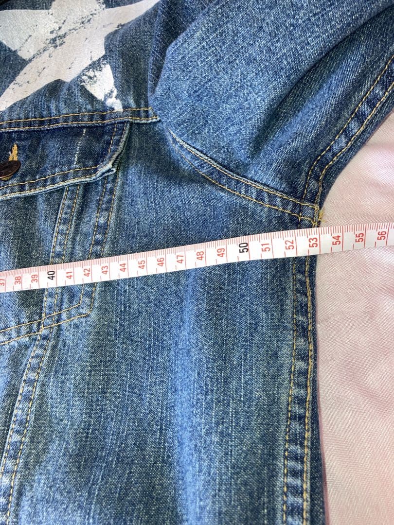 矢沢永吉 デニムジャケット GジャンE.YAZAWA ダメージ ヴィンテージ風