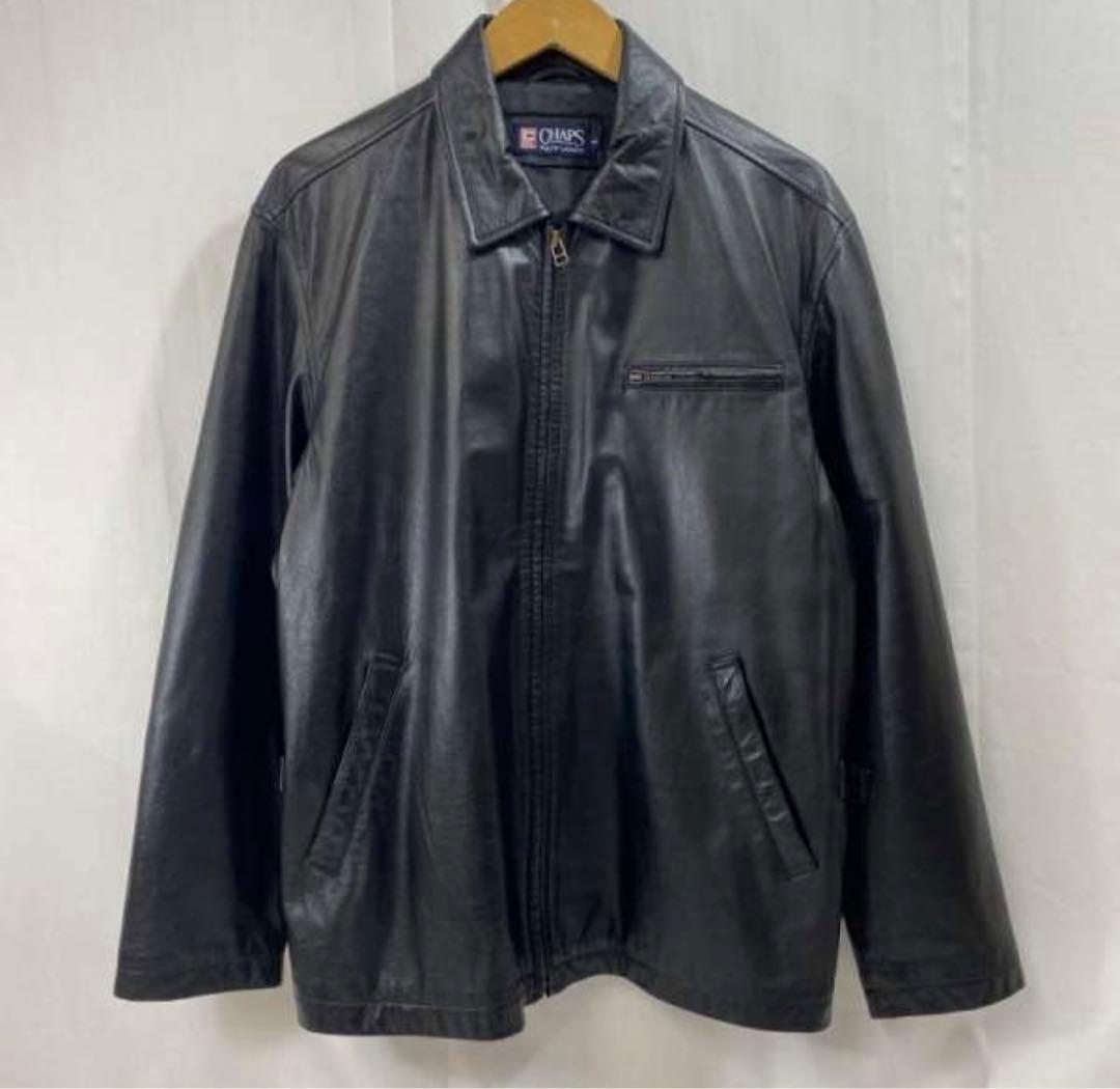 CHAPS ブラック シングルライダースジャケットの通販はau PAY