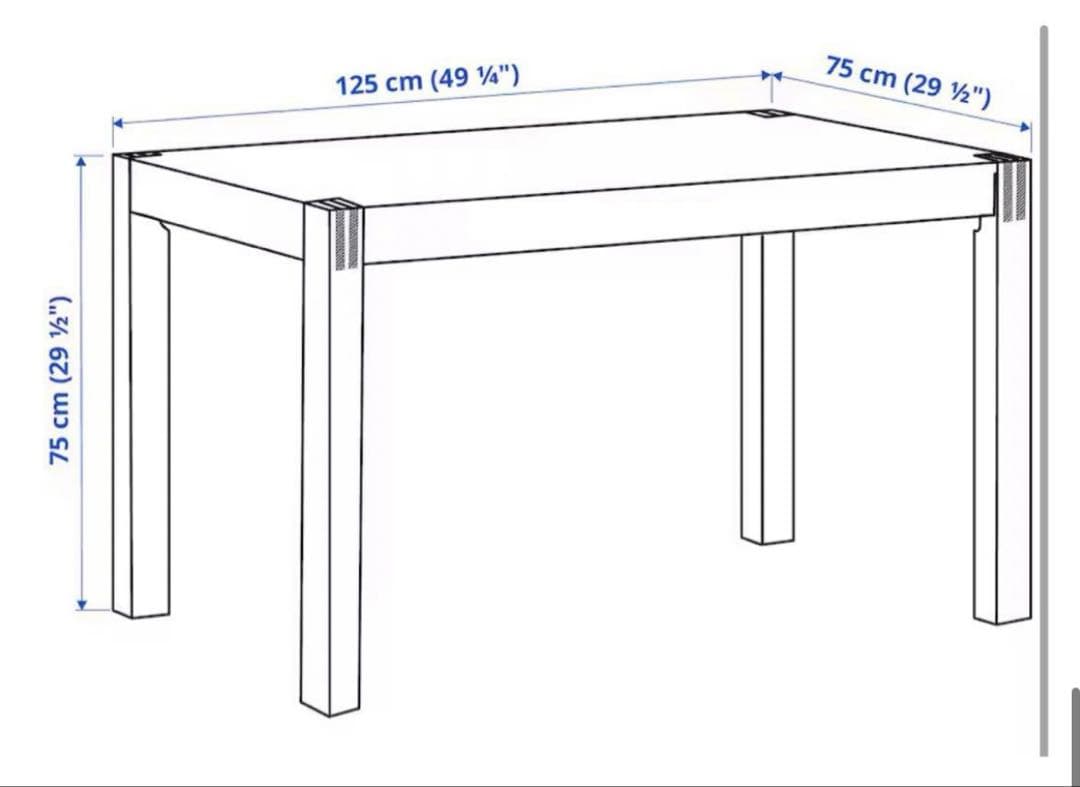 【ポンパドール】IKEA NORDBY ノールドビー テーブル