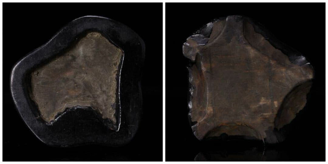 希少・美石】佐渡 五色石 水石 原石 鑑賞石 天然石 自然石 台付 赤