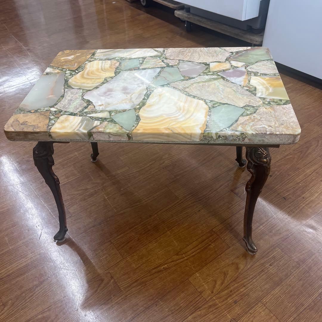 アンティーク イタリア オニキス コーヒーテーブル 大理石 天然石