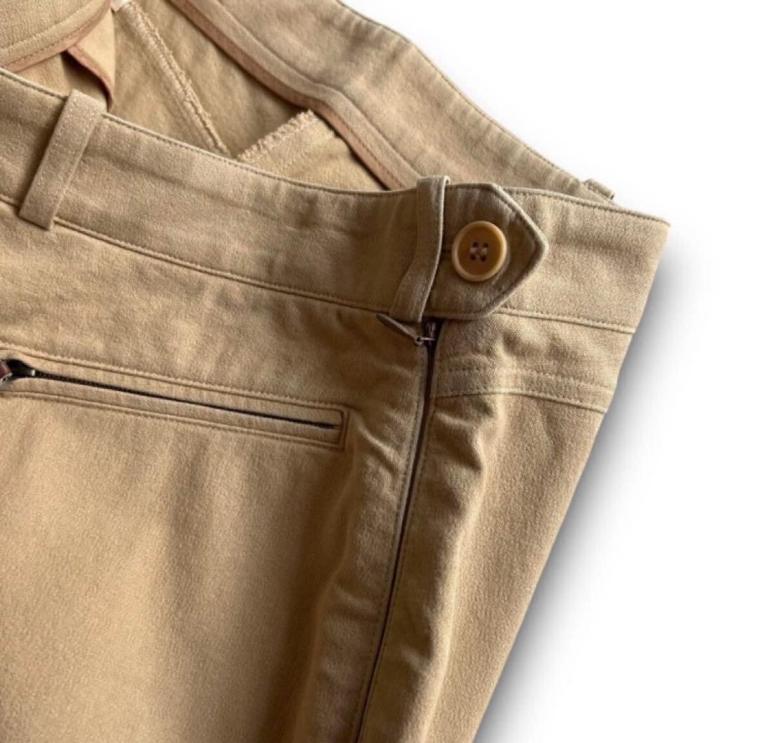 希少 HERMES button gimmick pants 46 希少 HERMES button gimmick