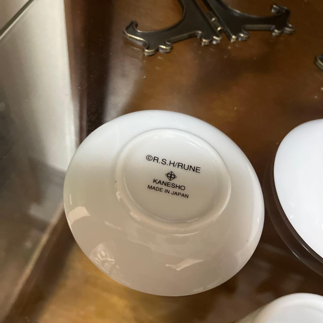 内藤ルネ ミニチュア カップ ソーサー 陶器製 ディスプレイ 昭和 レトロ