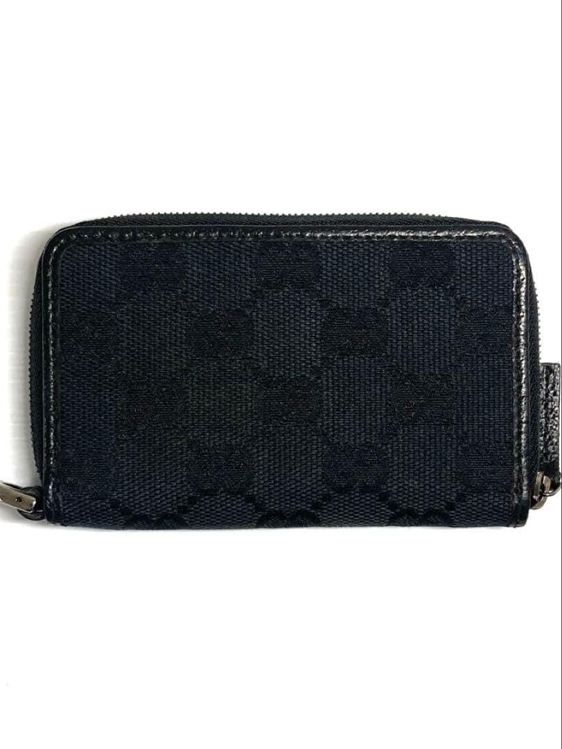 良品　GUCCI グッチ　GGキャンバス ケース　カードケース　ブラック