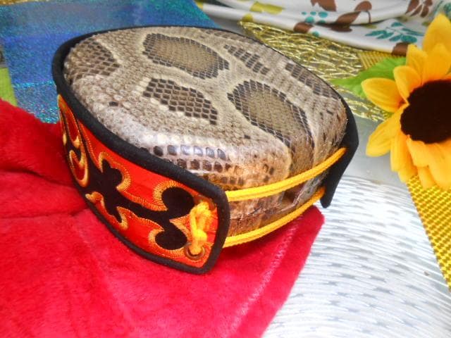 (送料無料)17.980円　盛嶋風チーガ(木枠)を蛇皮強化(二重張)型チーガに!