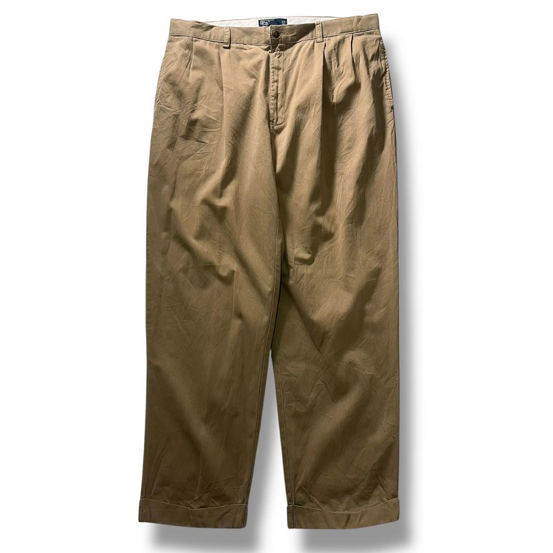 90s ポロラルフローレン ハモンドパンツ w38 L30 ポロチノ ベージュ