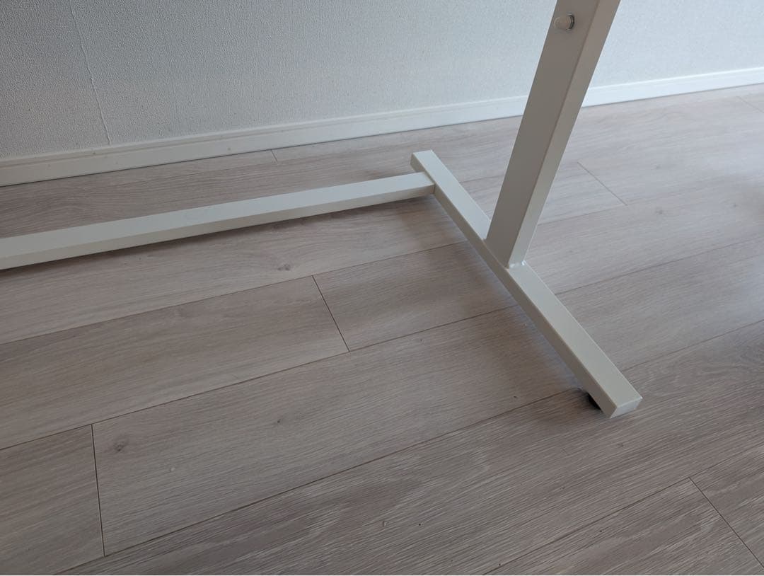 昇降デスク ホワイト 幅100cm 7段階高さ調整 電源タップホルダ&フック付き