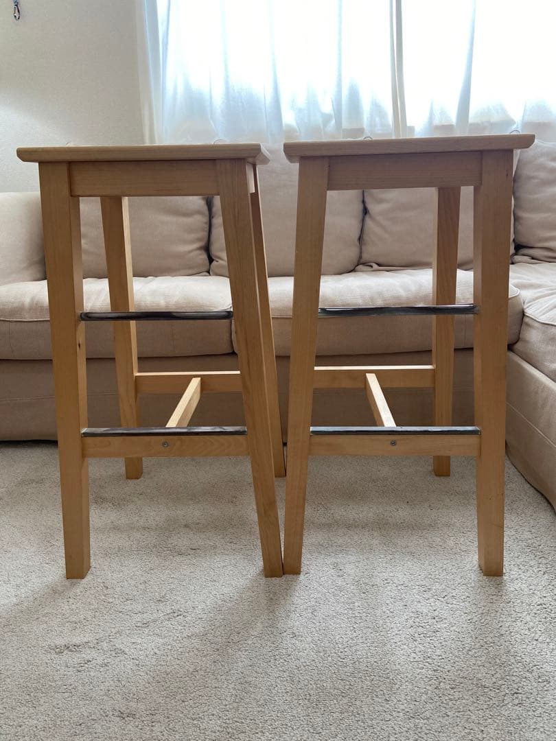 IKEA NILSOLLE ニルソッレ カウンターチェア バースツール 2脚 イケア