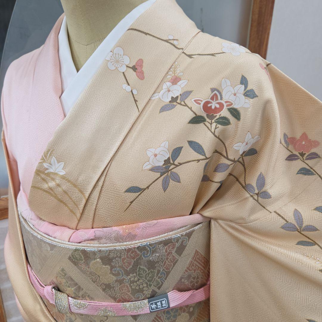 訪問着4点フルセット、着物、袋帯、帯締め、帯揚げ - メルカリ