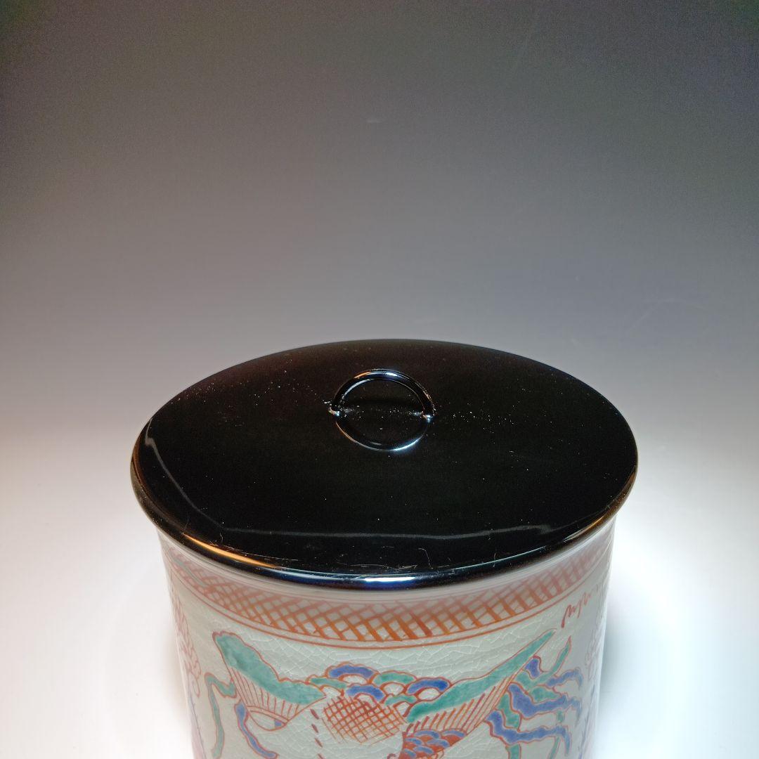 茶道具 大仙窯 赤絵鳳凰水指 共箱