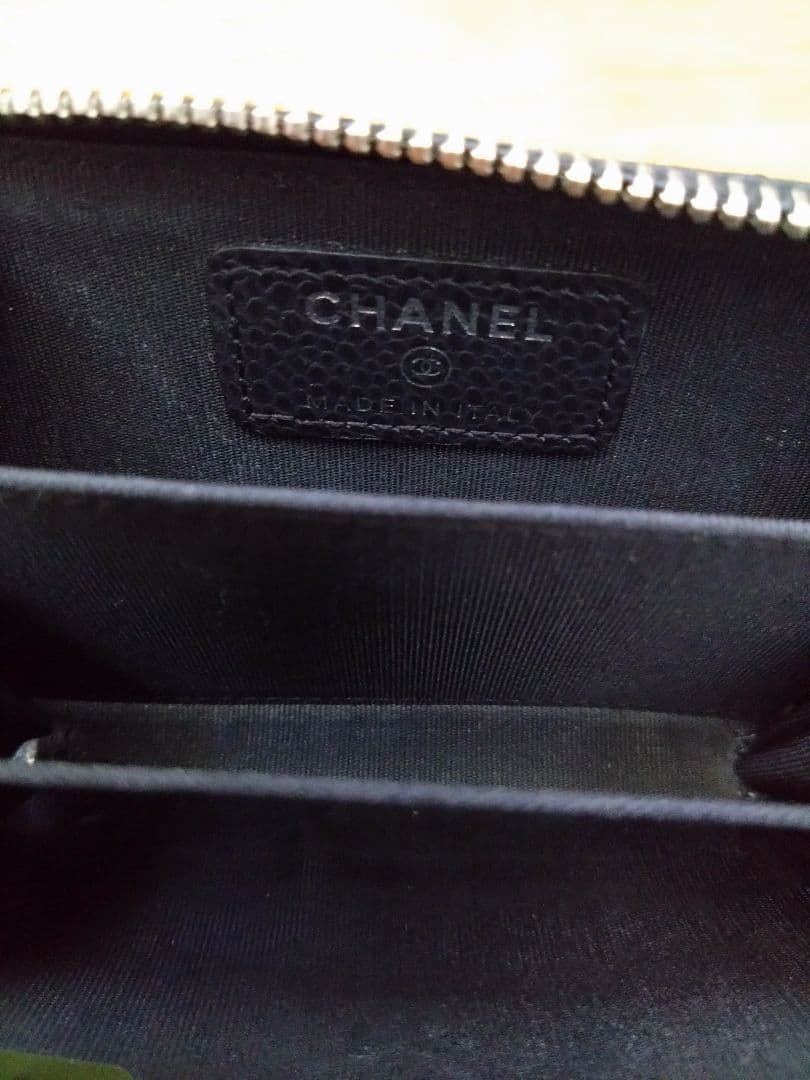 美品！正規品CHANELシャネル ブラックレザー ケース