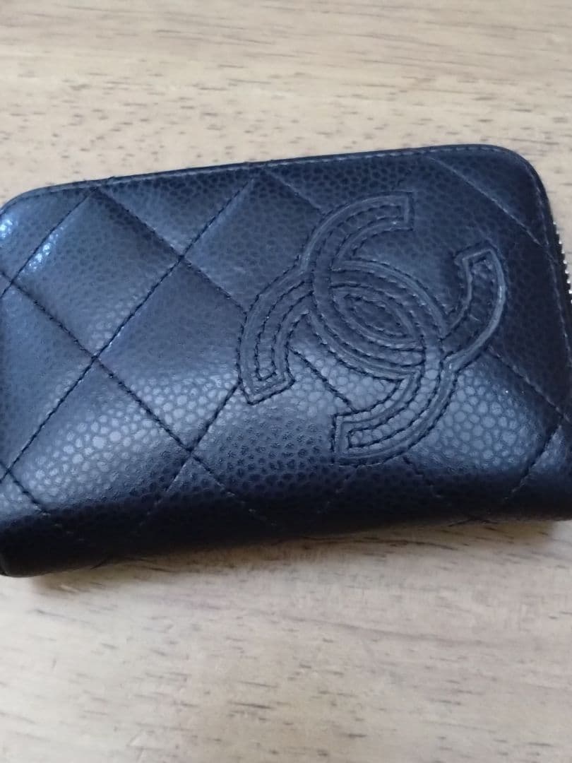 美品！正規品CHANELシャネル ブラックレザー ケース