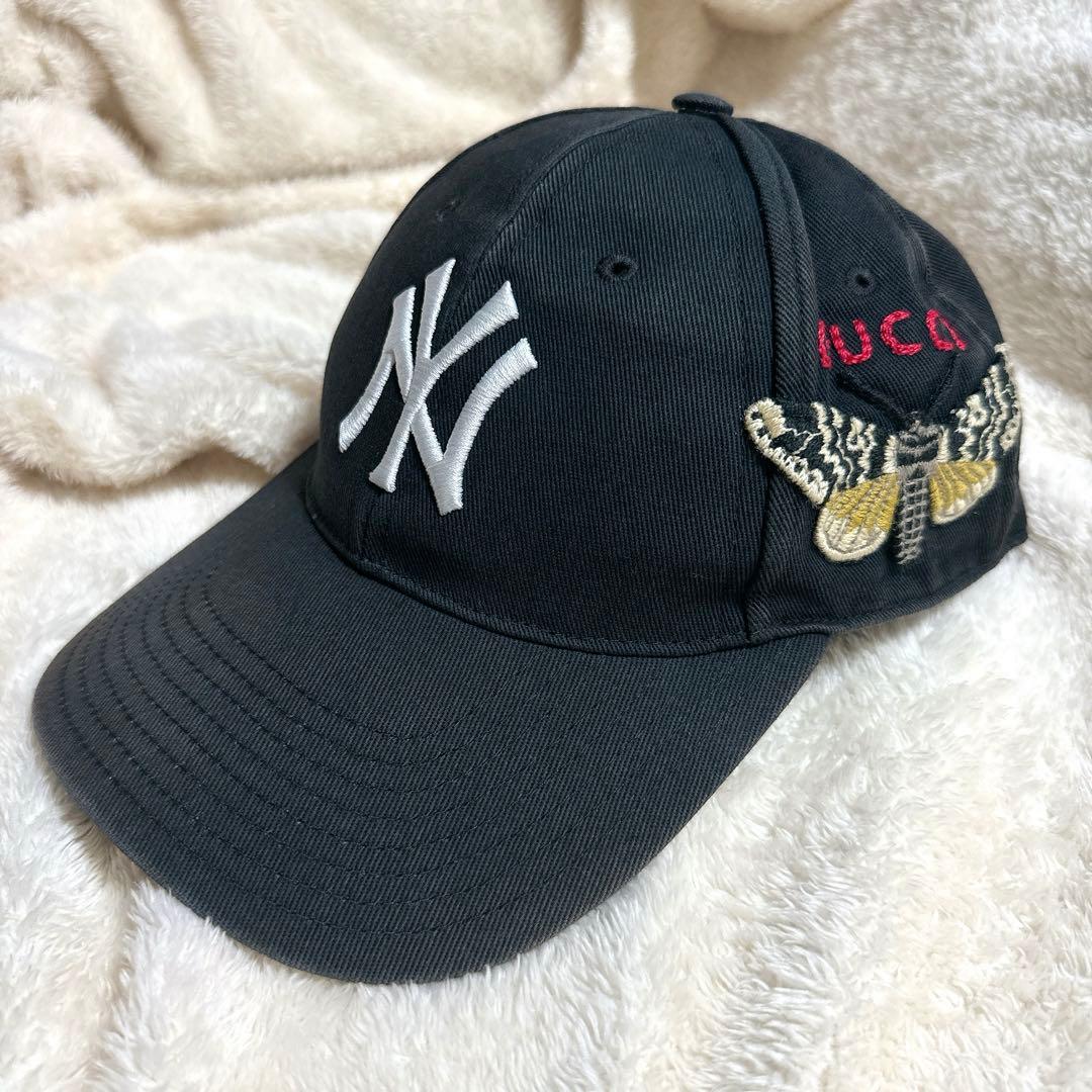 GUCCI 蜂刺繍 キャップ GUCCI ハチ刺繍 ベースボールキャップ