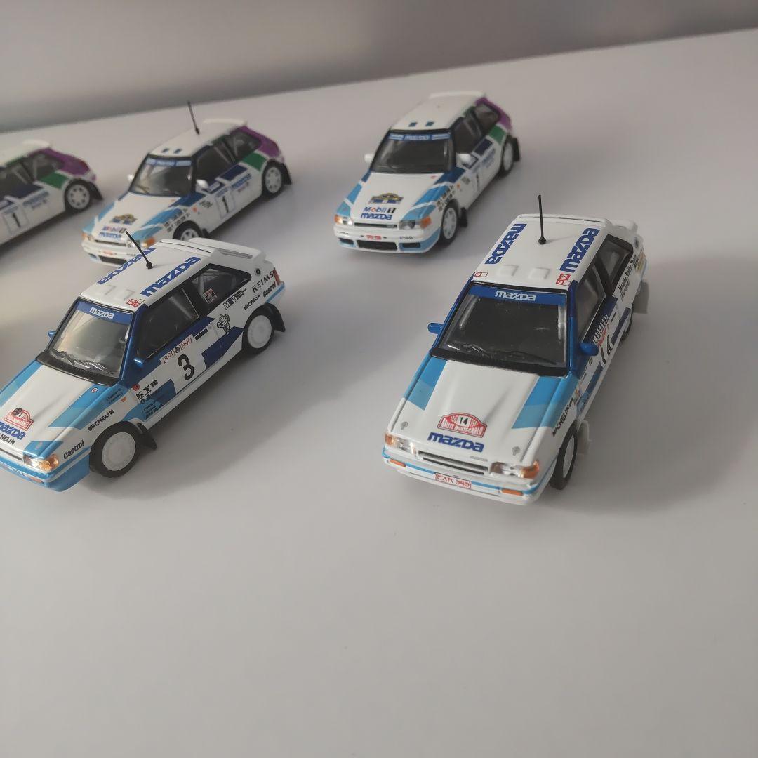 マツダ　323　4WD、GT-X　ラリーカーコレクション　7台セット