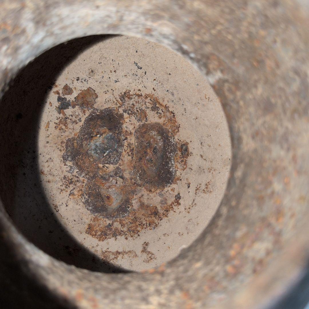 手渡し限定 十一代 宮崎寒雉 鉄製瓢箪茶釜 木箱付 先祖代々