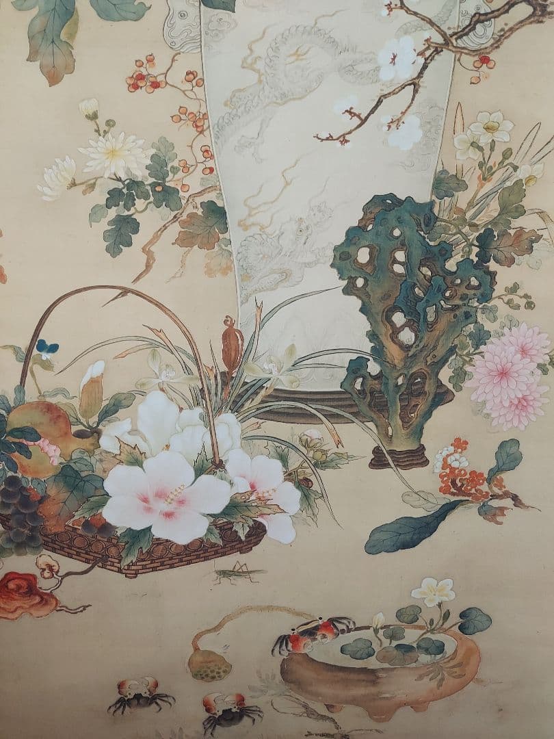 中国 掛軸 清朝 工芸品 宮廷 画家